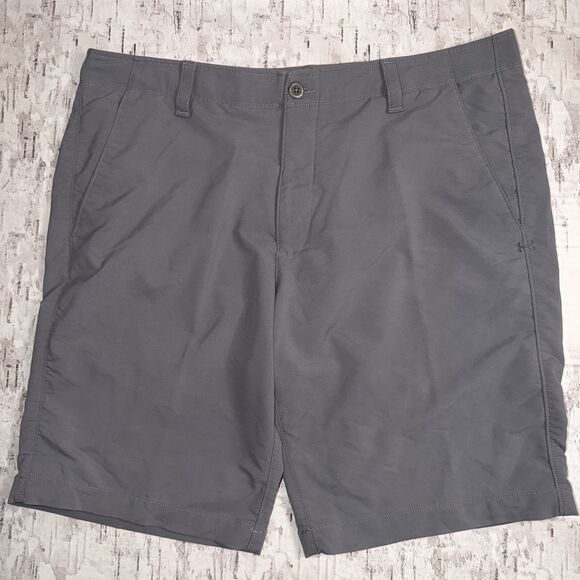 Under Armour Other - Under Armour Men’s Golf Shorts Gray Heatgear Performance Flat Front Size 38